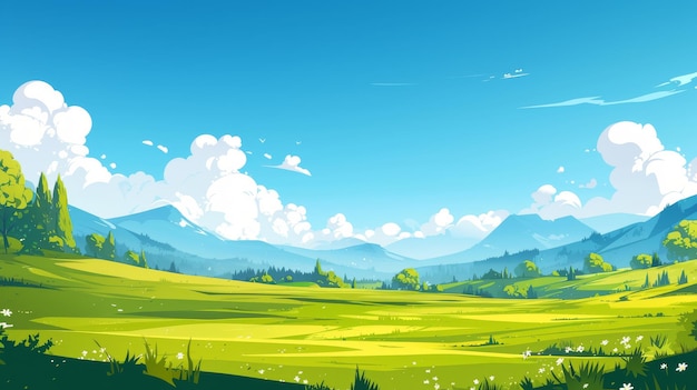 Tranquil Vistas Mesmerizing Vector Landscape Artistry