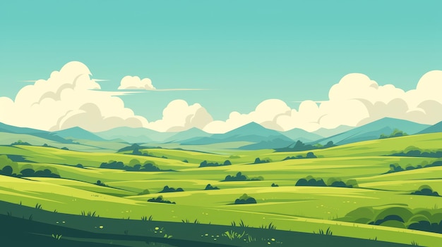 Tranquil Vistas Mesmerizing Vector Landscape Artistry