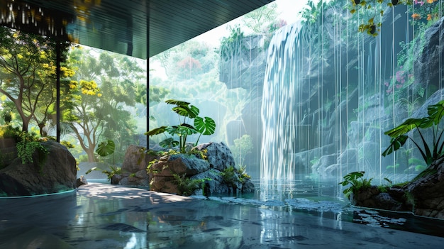 Tranquil Waterfall Oasis