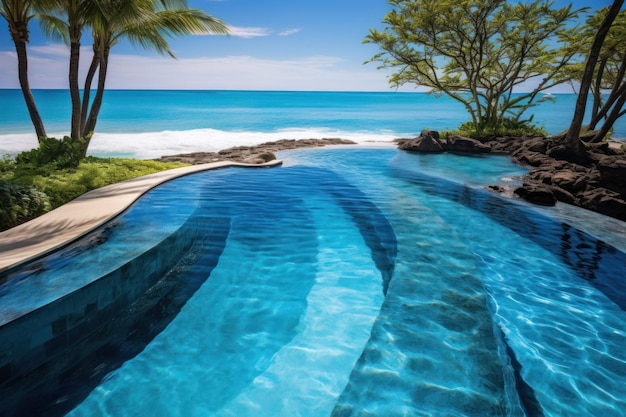 Tranquil Waves A Refreshing Blue Water Oasis