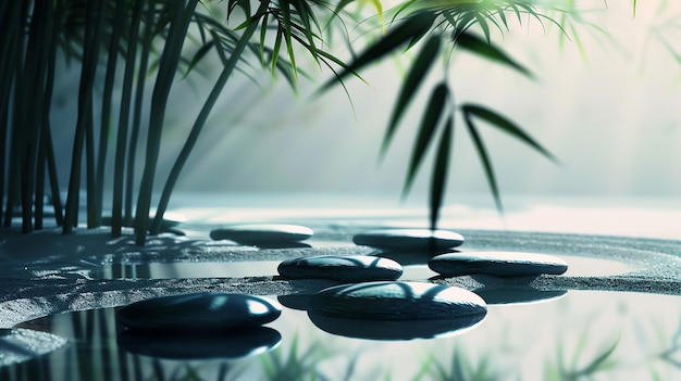 Photo a tranquil zen garden