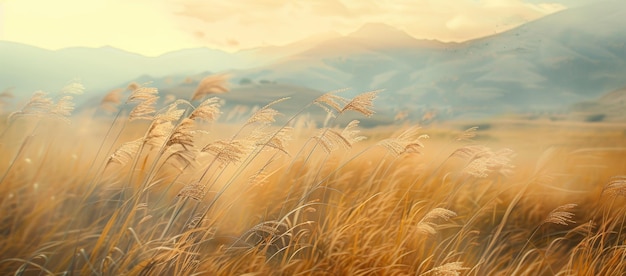 Tranquilitys Embrace Sunlit Grasslands