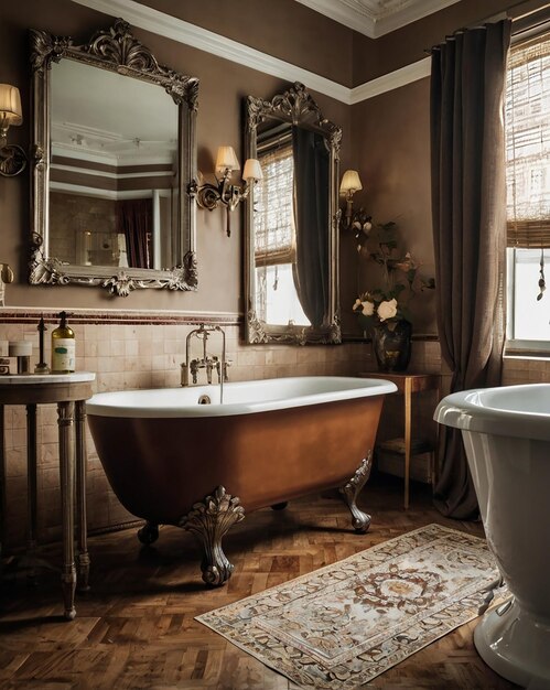 Photo transforming bathrooms into 1920s vintage havens