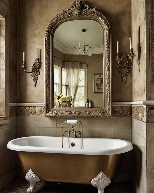 Photo transforming bathrooms into 1920s vintage havens