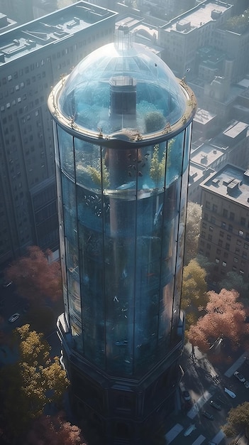 Transforming a commercial office building into a massive aquarium