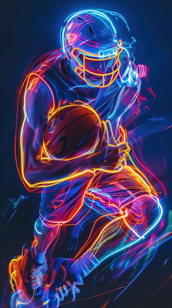 Translating the energy of sports into glowing neon masterpieces