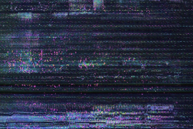 Transmission error. Static noise. Blue striped pattern overlay.