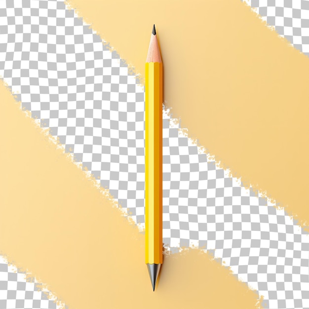 Transparent background yellow pencil