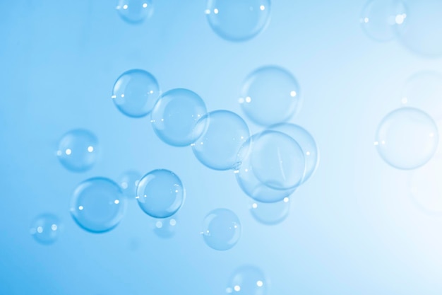 Transparent ˌBlue Soap Bubbles Texture Background