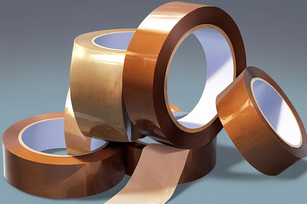 Transparent and Brown Duct Roll Adhesive Tape