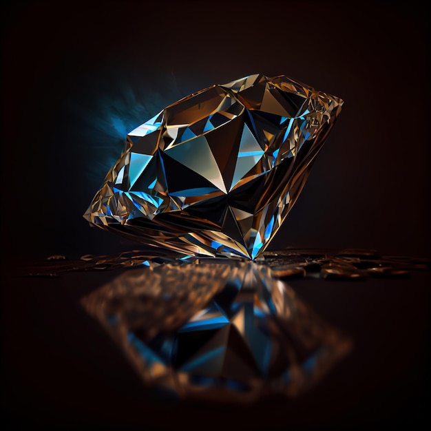 transparent diamond on luxurious background