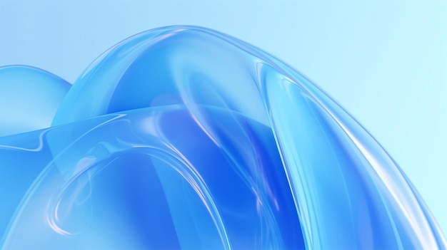 Transparent glass with gradient colors 3d rendering