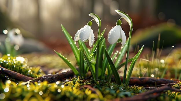 transparent object in the grass a white flower stands out amidst the lush greenery