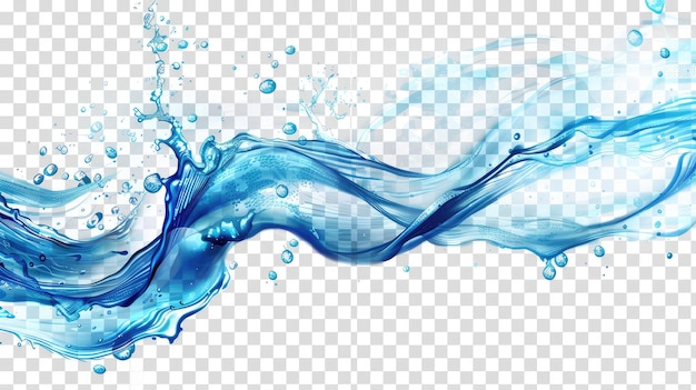 Transparent PNG available Blue water swirl splash with little bubbles isolated on clear png background liquid flowing in form of wave ar 169 Job ID f7520c9a1ad44af99b41ec558b4413fd