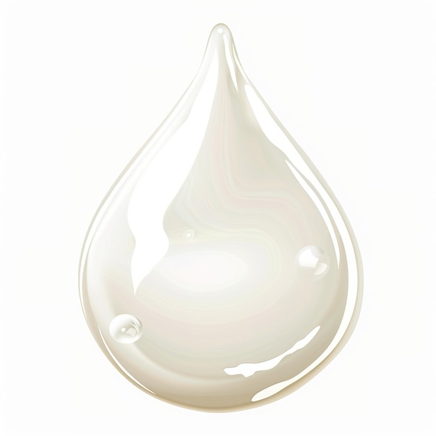 Transparent PNG available a white drop of cream over a transparent background