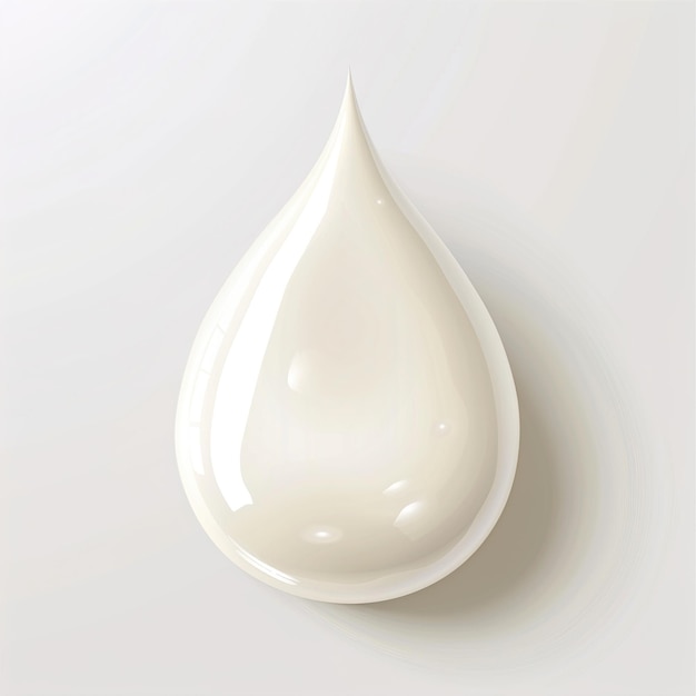 Transparent PNG available a white drop of cream over a transparent background