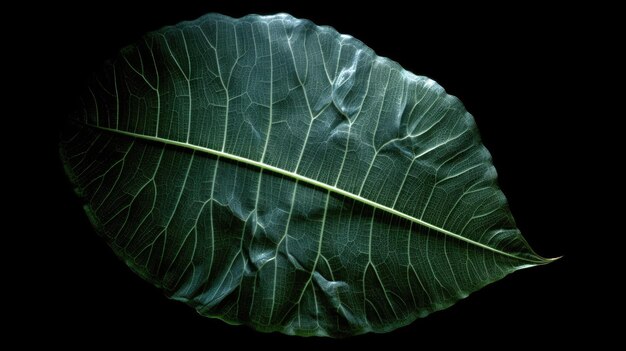 Transparent skeleton leaf with beautiful texture on a green beautiful Generative AI AIG32