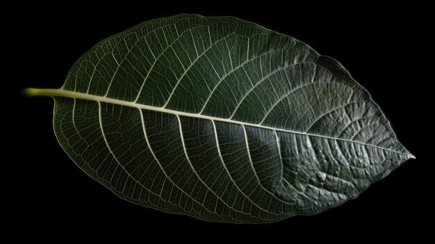 Transparent skeleton leaf with beautiful texture on a green beautiful Generative AI AIG32