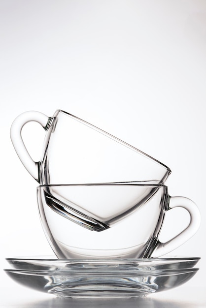 Transparent tea mugs