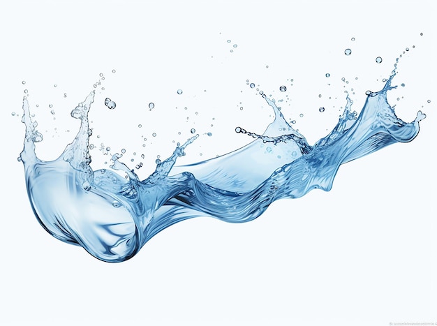 Transparent Water Splash on White Background Vector