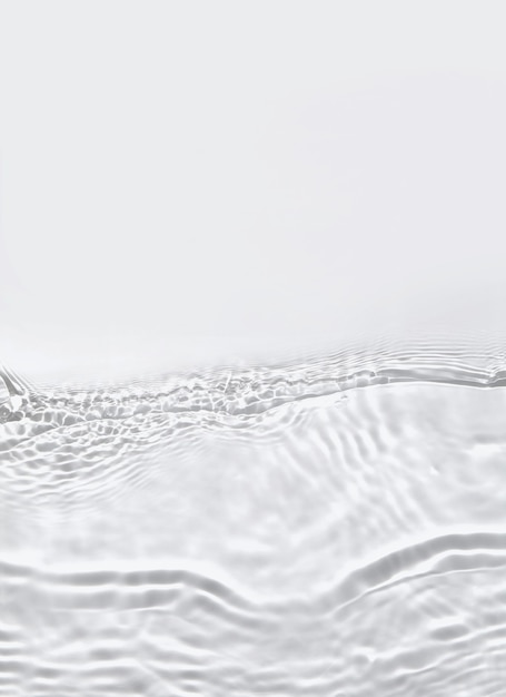 Transparent water surface with ripples waves and splashes background with copy space