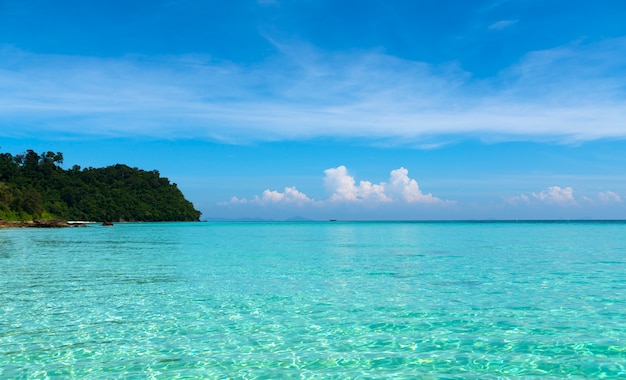 Transparent water of the tropical sea.