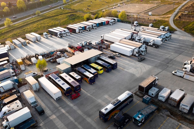 Transport concept with parked buses