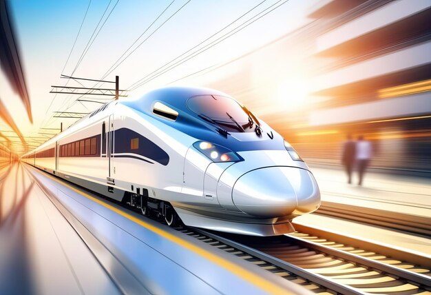 transportation concept High speed train for business transportation