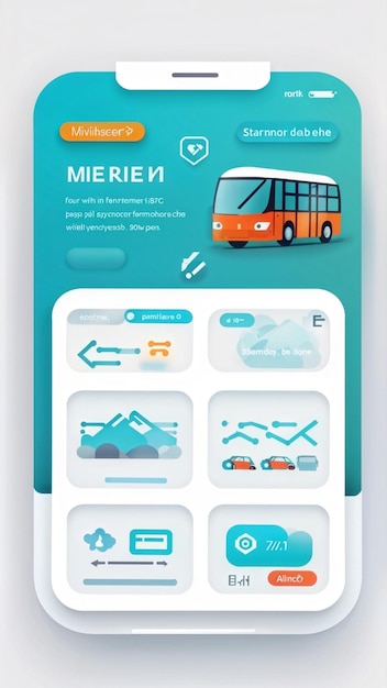 Transportation and Health Icons for Mobile Interface