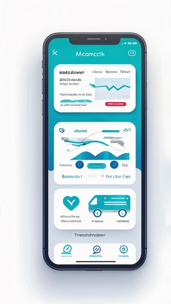 Transportation and Health Icons for Mobile Interface