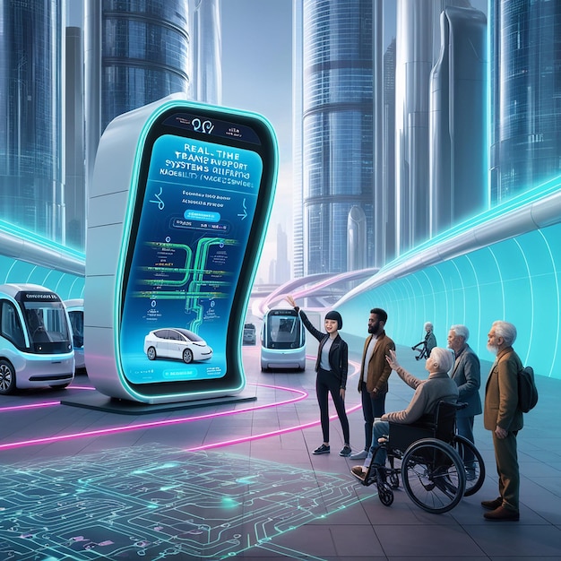 Transportation and technology concept ITS Intelligent Transport Systems Mobility as a service