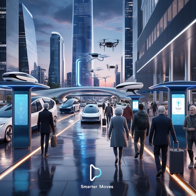 Transportation and technology concept ITS Intelligent Transport Systems Mobility as a service