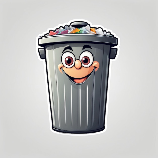 Trash Can Cartoon Background