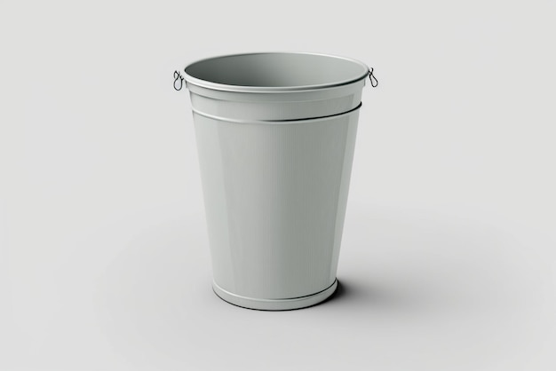 A trash can isolated on a white background recycle bin on white