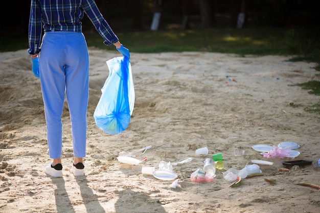 Trash keeper or garbage on the beach.