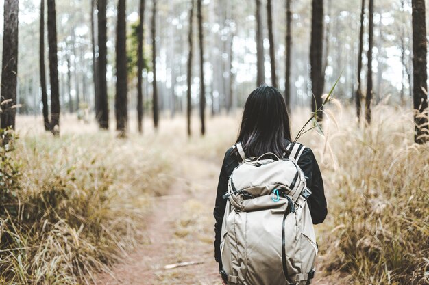 Travel backpacker woman