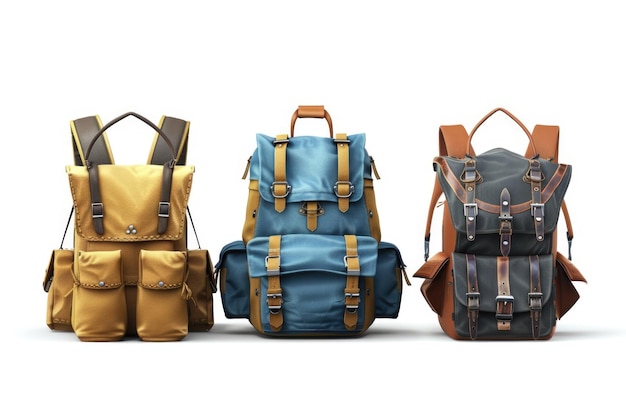 Travel bags and backpacks for leisure and school