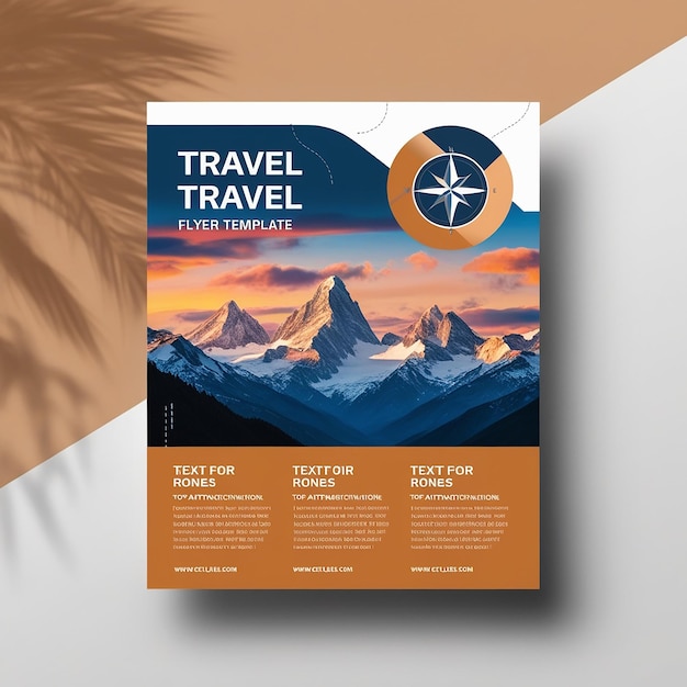 Photo travel flyer template photo