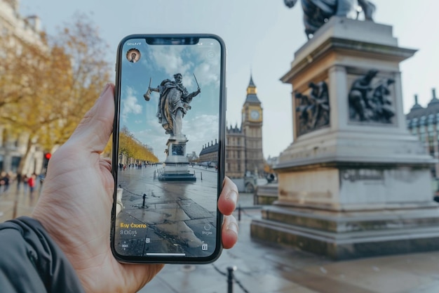 A travel guide app using augmented reality to show generative ai