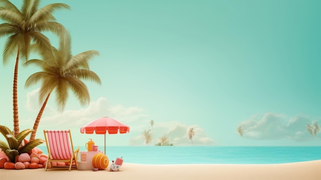 Travel and holiday summer card social media banner