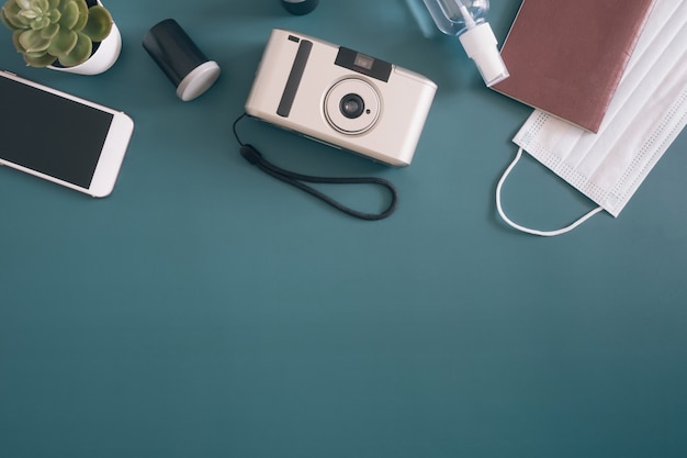 Travel kit on a table