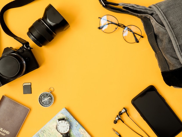 Travel kit on a table