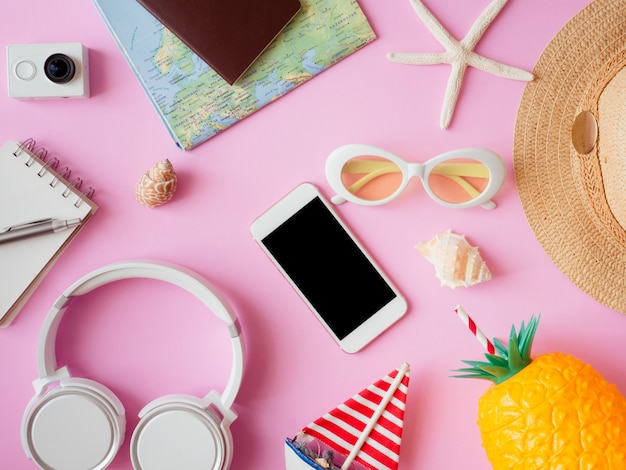 Travel kit on a table