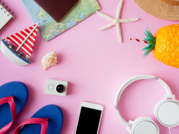 Travel kit on a table