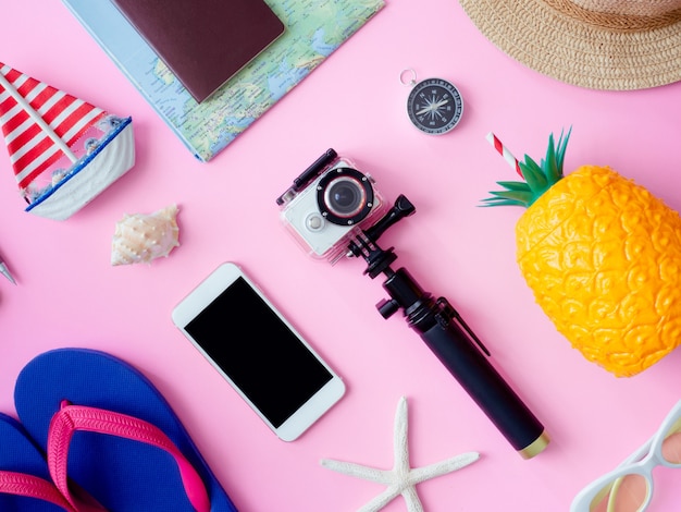 Travel kit on a table