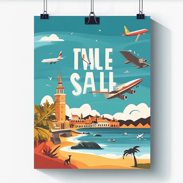 Photo travel sale flyer template