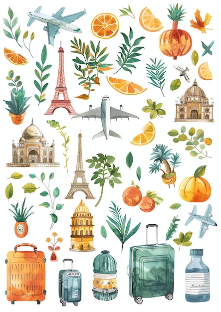 Travel sticker sheet for craft