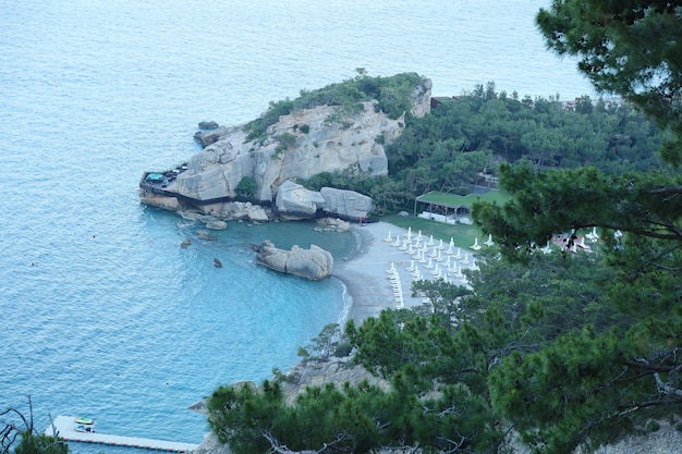 Travel in turkey aegean sea and rocks lagoon landscape nature