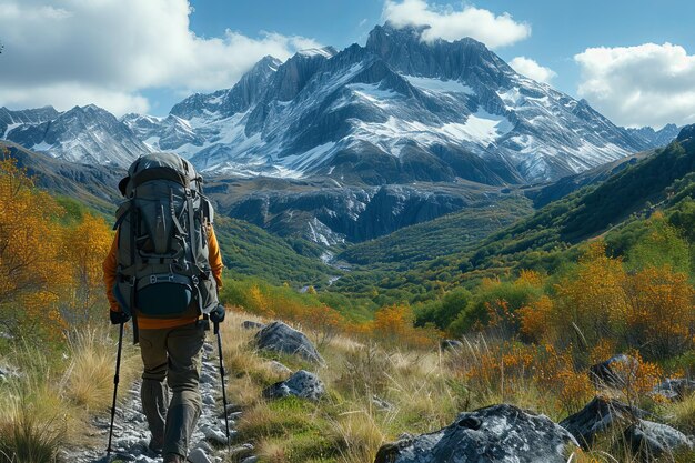 traveler in the mountains