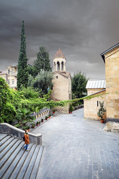 Traveler at old Tbilisi